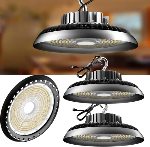 Vista 13 de Luces LED inteligentes de 200 W con controlador inteligente que admiten modo normal y modo de sensor de movimiento (ahorro de energía), luces UFO