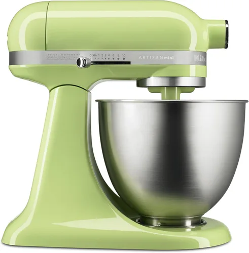 Vista 10 de KitchenAid KSM3311XAQ Artisan Mini Series Batidora de pie con cabezal inclinable, 3.5 cuartos, azul cielo aguamarina