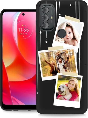 Vista 7 de Funda personalizada para Motorola Moto G Play 2023 con nombre de foto y texto – Funda suave y fina para Moto GPlay 2023 (negra) de 6.5 pulgadas