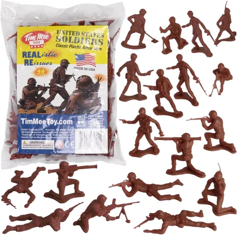 Vista 7 de TimMee Soldados de plástico del ejército - 48 figuras de juguete de soldados negros - Fabricado en EE. UU