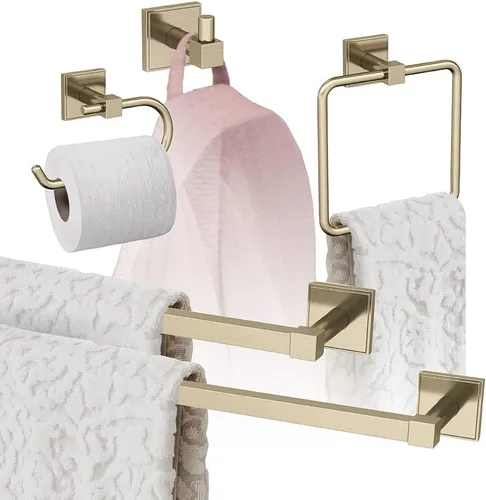 Vista 2 de Amerock Níquel cepillado Appoint 5 piezas Juego de accesorios de baño