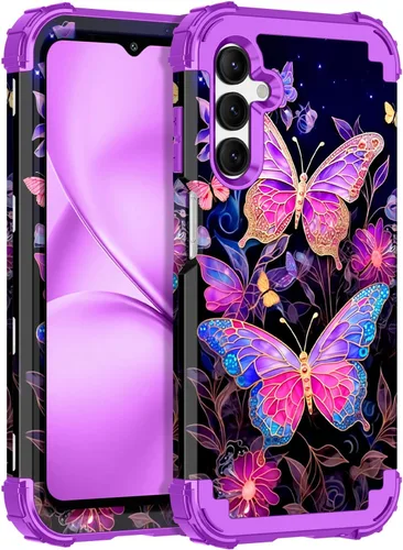 Vista 30 de LONTECT Funda para Galaxy S26 5G a prueba de golpes, 3 en 1, resistente y resistente, policarbonato duro+híbrida suave resistente de alto impacto