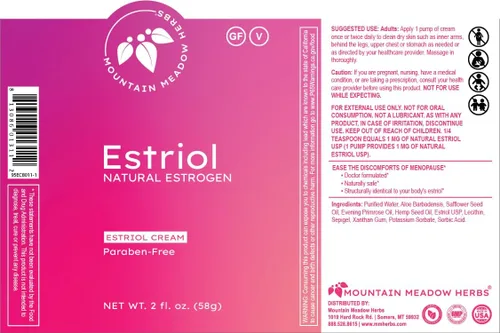 Vista 7 de Mountain Meadow Herbs Crema de estriol bioidéntica – Soporte de estrógeno formulado por un médico – 1000 mcg de Estriol USP natural por bomba