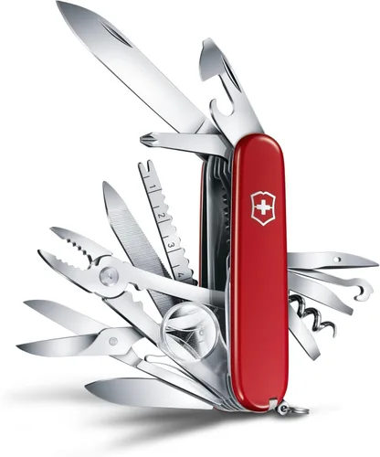 Vista 2 de Victorinox Swiss Champ - Cuchillo suizo del ejército, 33 funciones, navaja de bolsillo de fabricación suiza con hoja grande, destornillador, cincel