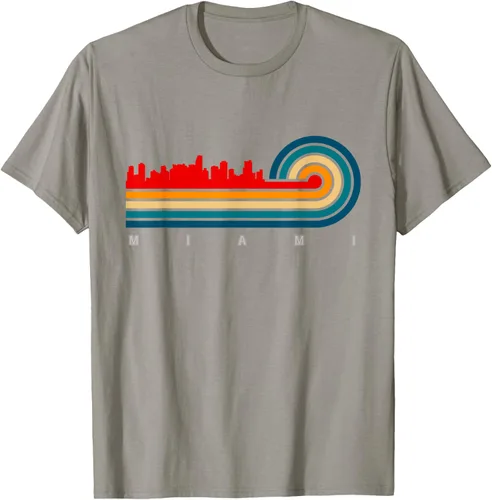Vista 26 de Camiseta Retro City of Miami Florida, Negro