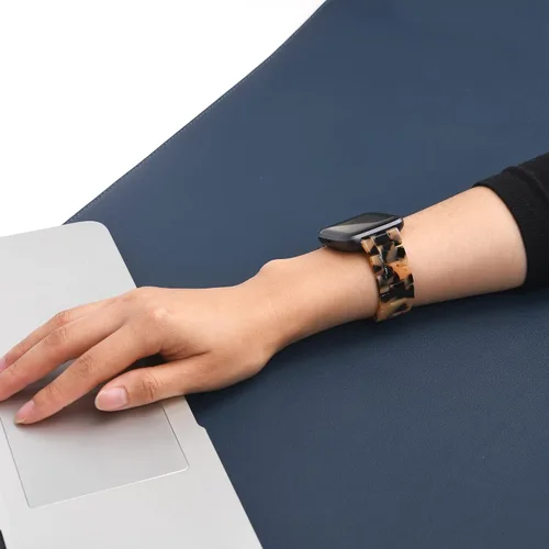 Vista 3 de AWSMOR - Correa compatible con Fitbit Versa 2 Band para mujeres y hombres, correa de resina con hebilla de acero inoxidable de repuesto para reloj