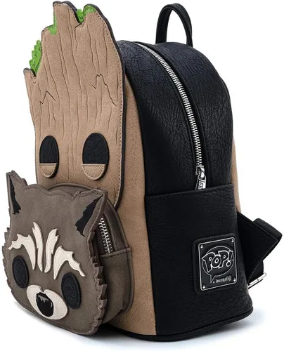 Vista 4 de Pop! By Loungefly Marvel Groot and Rocket Mini Backpack Standard