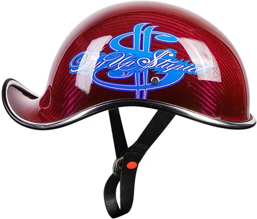 Vista 11 de Medio casco de motocicleta aprobado por ECE/DOT para adultos, casco de motocicleta para hombres y mujeres, casco de motocicleta vintage, medio casco
