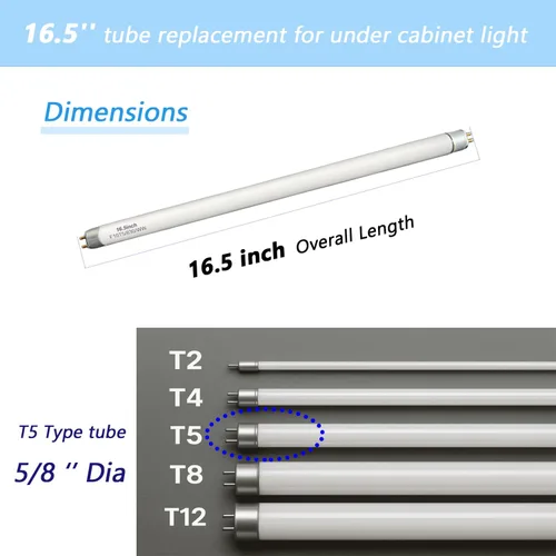 Vista 5 de Flyercatch Paquete de 2 bombillas fluorescentes F10T5/830/L de 16 pulgadas de repuesto Jasco blanco cálido 10W 3000K tubos, luz lineal F10T5-WW