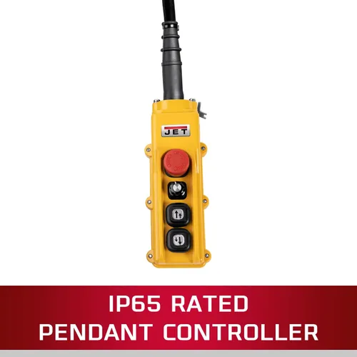 Vista 5 de JET Alzamiento de cadena eléctrico de dos velocidades de 1/2 toneladas, elevación de 20 pies, 230 V 3 Ph (TS050-230-020)
