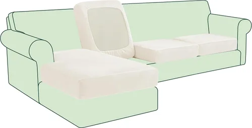Vista 38 de CHUN YI - Funda elástica para cojín de sofá mediano, funda de asiento de sofá para mascotas, adecuada para sillón y sofá biplaza con tela lavable