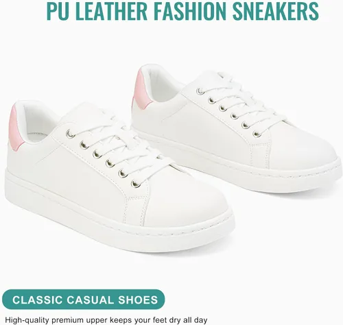 Vista 3 de Vepose - Zapatillas casual para mujer, con soporte para el arco, cómodas, de caña baja, con cordones, para caminar, elegantes, modelo 8003