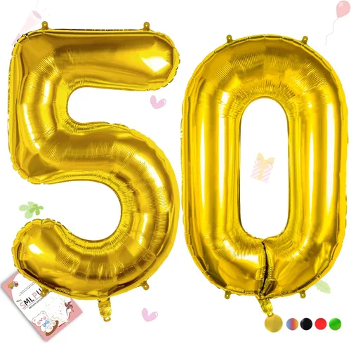 Vista 54 de Globos grandes de 40 pulgadas de números del 0 al 9, globos numéricos para decoración de fiesta de cumpleaños, globos de helio de aluminio