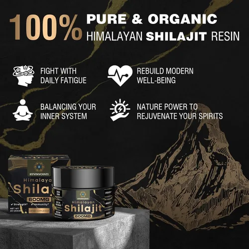 Vista 4 de Resina Shilajit Shilajit orgánica pura del Himalaya de 600 mg de resina Shilajit orgánica de grado oro, 100% puro Shilajit orgánico para energía
