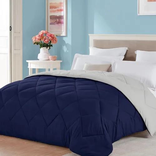 Vista 12 de Seward Park Edredón Reversible Ligero para Niños Tamaño Full Queen Negro Gris Ropa de Cama Colcha Refrescante para Todas las Estaciones Manta