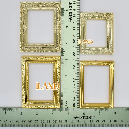Vista 7 de iLAND Accesorios de casa de muñecas en miniatura para muebles de casa de muñecas a escala 1:12, marcos de casa de muñecas con juego de pinturas