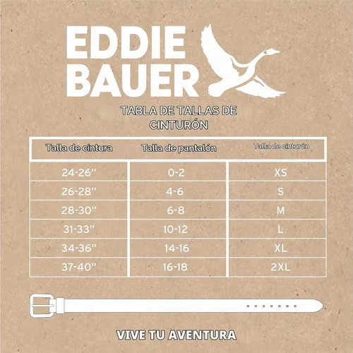 Vista 7 de Eddie Bauer Cinturones de cuero casuales para mujer con hebilla de metal duradera Barra central - Negro
