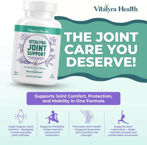 Vista 4 de Vitalyra Suplemento de apoyo articular - Glucosamina, MSM y cúrcuma Hombres y Mujeres