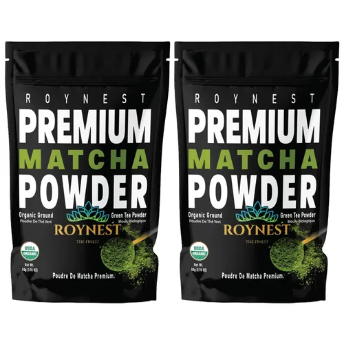 Vista 6 de Roynest Polvo de matcha orgánico certificado prémium – Matcha 100% puro para lattes helados, batidos, bebidas frías y hornear, energía limpia