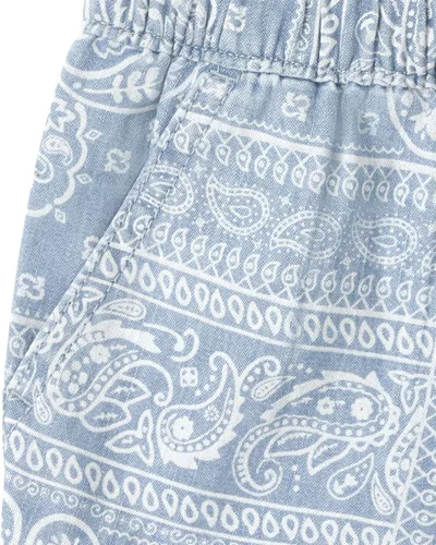 Vista 3 de The Childrens Place Pantalones cortos de sarga con estampado para niñas