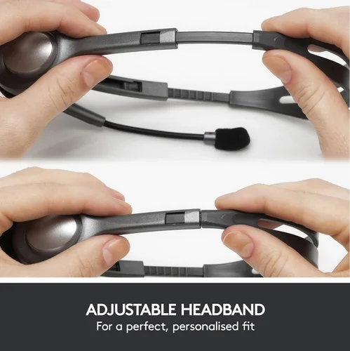 Vista 4 de Logitech Auriculares estéreo H111 con conector de audio de 0.1 in - Negro