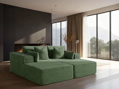 Vista 127 de Sofá modular de gran tamaño de 108 pulgadas, cómodo sofá deshuesado en forma de U para sala de estar, asientos extra profundos, sin montaje, sofá