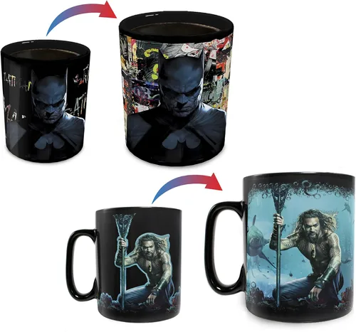 Vista 12 de Morphing Mugs DC Comics – Batman – Capa – Una taza sensible al calor de 16 onzas – Imagen completa revelada cuando se añade líquido caliente