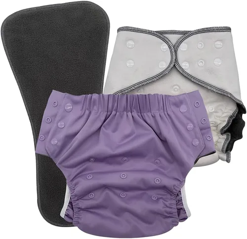 Vista 9 de EcoAble Juego de pañales de tela nocturna para niños grandes, de 6 a 16 años Bragas protectoras para necesidades especiales para incontinencia