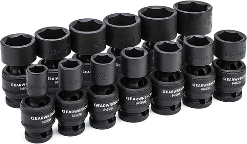 Vista 3 de GEARWRENCH 84938N - Juego de conectores de impacto universal estándar de 1/2 pulgada, 6 puntos, 13 piezas, SAE