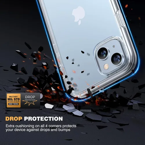 Vista 510 de DIACLARA - Funda transparente compatible con iPhone XR 6.1 pulgadas 2018