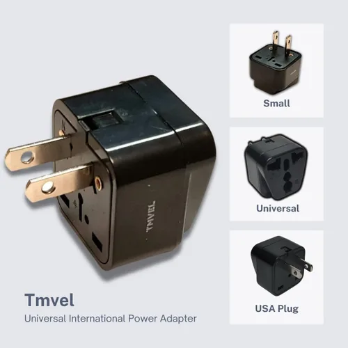 Vista 4 de Adaptador de corriente universal internacional convertidor de punta de enchufe - Convertir Europa, EU/UK/CN/AU a Estados Unidos - Ideal