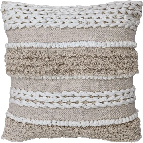 Vista 8 de Trade Star Funda de almohada Kilim de 100% algodón, estilo bohemio, copetudo, funda de almohada del suroeste, funda de cojín decorativa tejida a