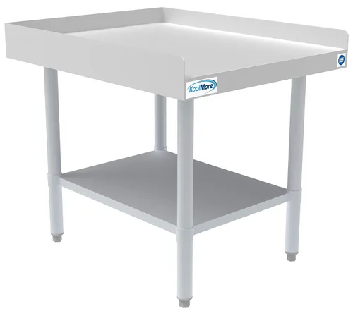 Vista 8 de KoolMore Soporte de equipo comercial de acero inoxidable de calibre 16 - Soporte de plancha resistente de 30 x 24 con estante inferior (EQT-163024)