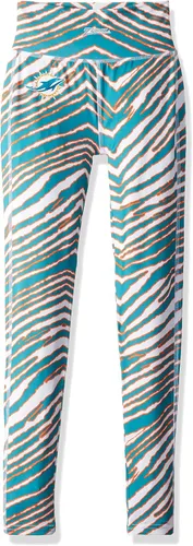 Vista 10 de Zubaz - Leggings con estampado de cebra para mujer con licencia oficial de la NFL, color del
