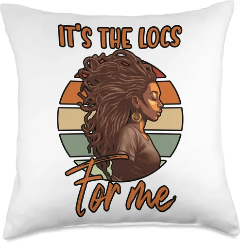 Vista 4 de Locs Afro Dreadlocks Love Natural Beauty Hair It's the Locs for Me Afro Hair - Almohada negra americana africana, 16 x 16 pulgadas, multicolor