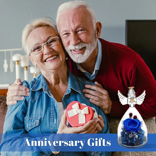 Vista 7 de Regalos de rosas para el día de la madre, figuras de rosa en ángel, regalos para mujeres, mamá, abuela, amiga, hermana, novia, esposa, en el día