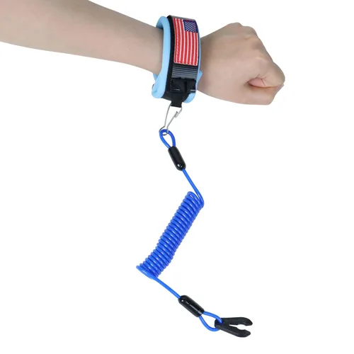 Vista 8 de Cordón de interruptor de parada de emergencia para embarcación y moto acuática, correa de muñeca compatible con Yamaha Jet Ski, motor fuera