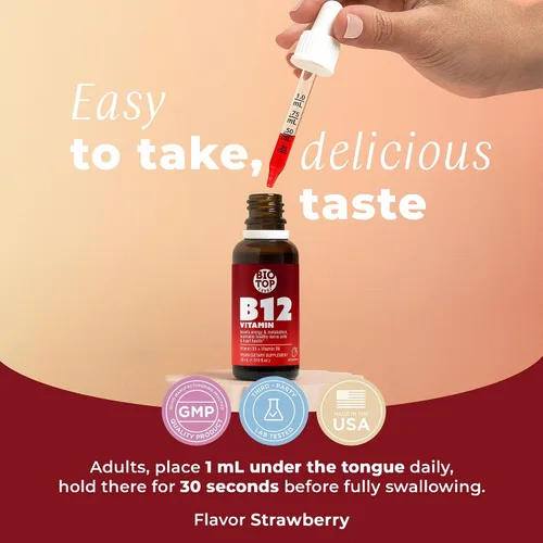 Vista 6 de Gotas líquidas sublinguales de vitamina B12 (5000 mcg) más B1 y B6 en la forma de absorción más rápida. La mejor fórmula para apoyar las células