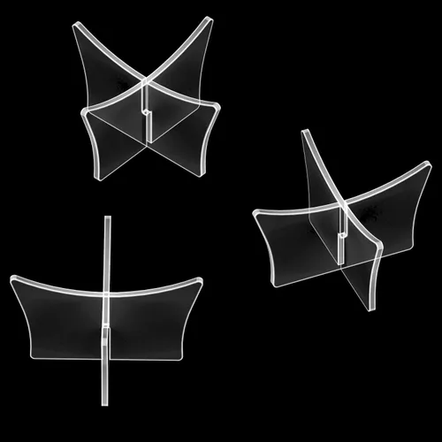 Vista 6 de Soporte de pelota acrílico grande HEMYLU 4.7x2.6 Pulgadas, paquete de 2 soportes de exhibición para fútbol, baloncesto, fútbol, claro, soporte