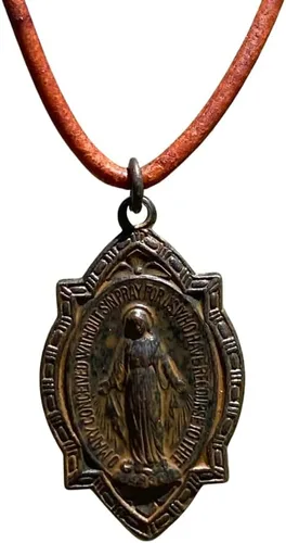 Vista 9 de Medalla milagrosa de regalo para mujer, joyería de la Virgen María, amor eterno, María y Cristo, madre bendita, dijes de medalla milagrosa, regalos