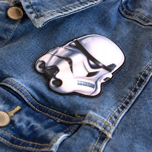 Vista 5 de Simplicity Star Wars Stormtrooper Parche termoadhesivo para ropa, chaquetas y mochilas, 3 pulgadas de ancho x 3.25 pulgadas de alto, multicolor