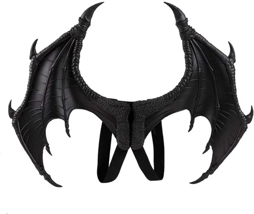 Vista 2 de Disfraz de alas de dragón para niños, juego de máscara de cola de dinosaurio, disfraz de dragón de Halloween