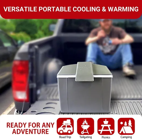 Vista 4 de Koolatron Traveller lll Refrigerador termoeléctrico, gris