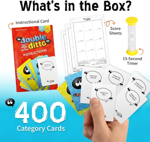 Vista 5 de Juego de inspiración Double Ditto, juego de mesa para fiesta familiar