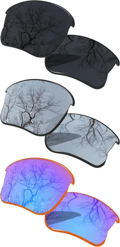 Vista 17 de ToughAsNails Juego de 3 lentes polarizadas de repuesto para Oakley Flak Jacket XLJ Pack