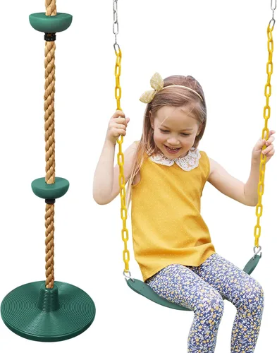Vista 16 de ZNCMRR Cuerda de Escalada para Columpio de Árbol, Asiento de Columpios Resistente de Reemplazo para Niños, Asiento de Columpios de Escalada