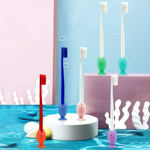 Vista 7 de 12 soportes de silicona para cepillos de dientes y fundas de cabeza de cepillo de dientes, 6 pares de tapas de cepillo de dientes para viajes