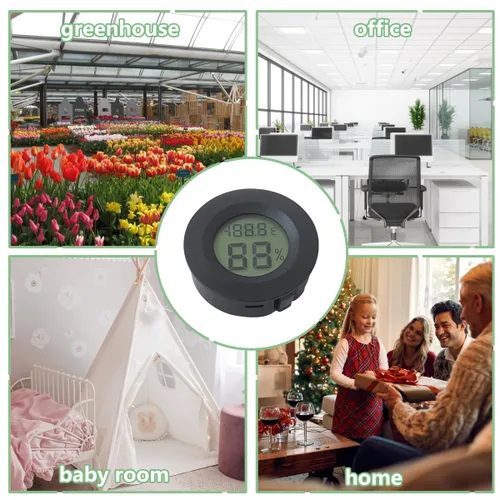 Vista 6 de Digital Humidity Monitor 6-Pack with Fahrenheit/Celsius, Mini Thermometer for Indoor and for Outdoor Applications