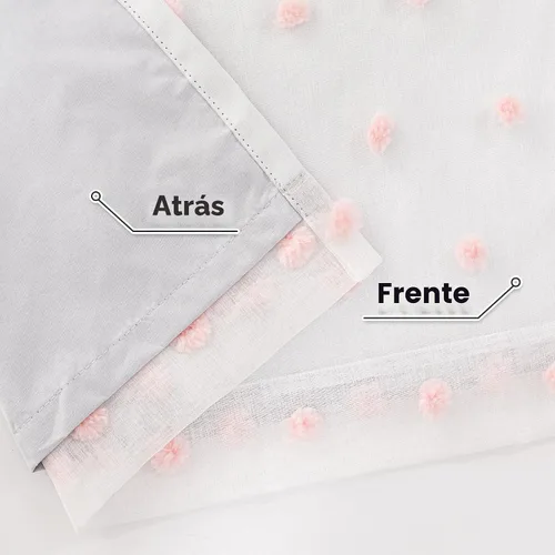 Vista 5 de MYSKY HOME - Cortinas opacas rosadas para dormitorio de niñas de 54 pulgadas de largo, cortinas cortas para tratamiento de ventanas, 100% cortinas