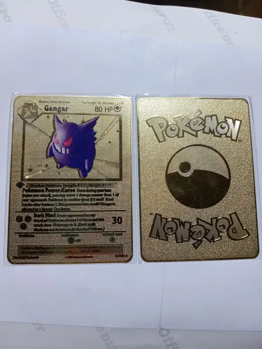 Vista 3 de First Edition Shadowless Gengar Metal Gold - Tarjeta personalizada con logotipo GotoCudi cudiCustoms 2x2x2